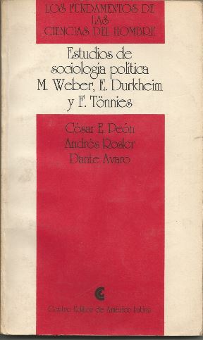 Portada del libro Estudios de Sociología Política
